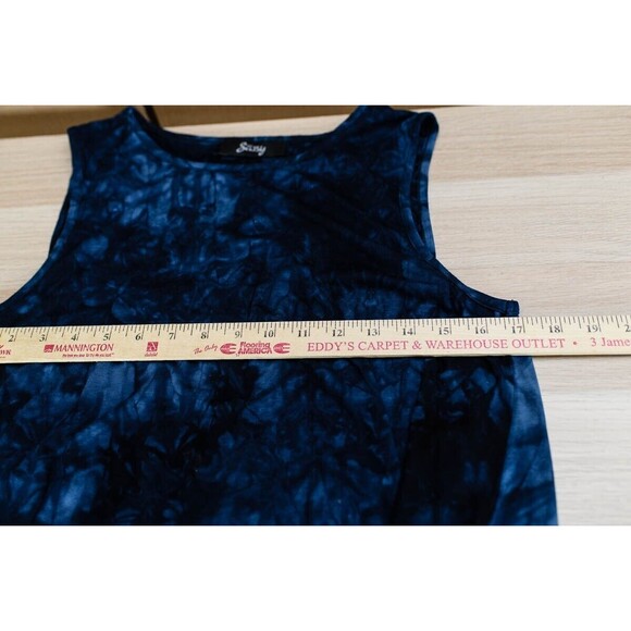 Ever Sassy Blue tie-dye tank top and open cardigan 2 piece set Small - Picture 3 of 9